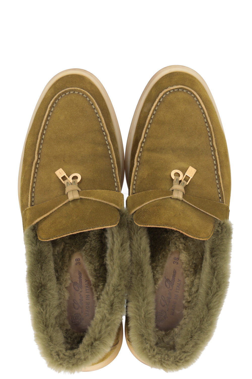 LORO PIANA Summer Walk Suede Fur Green
