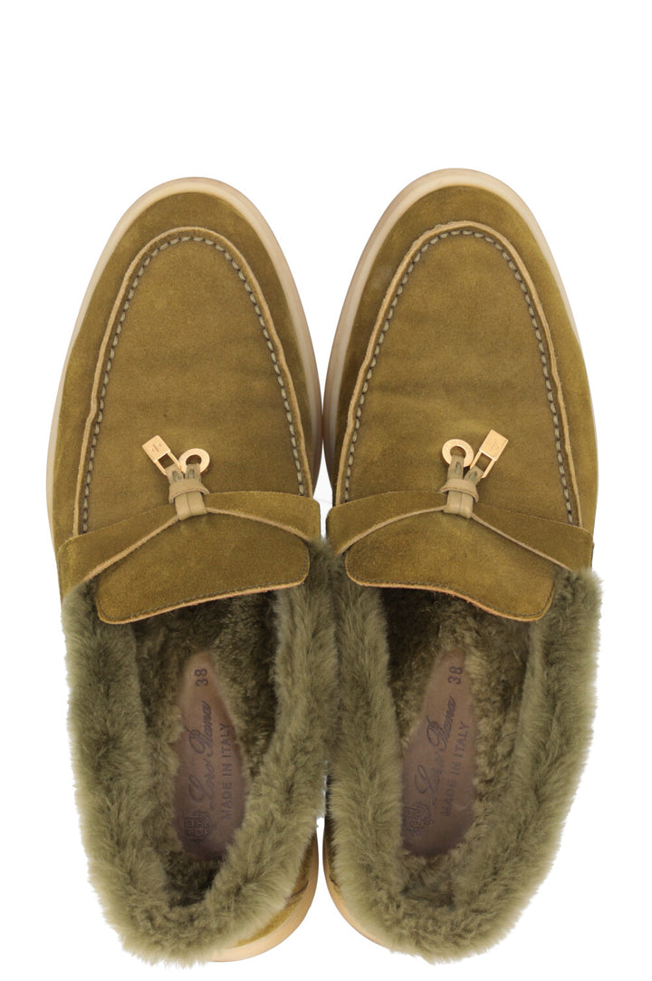 LORO PIANA Summer Walk Suede Fur Green
