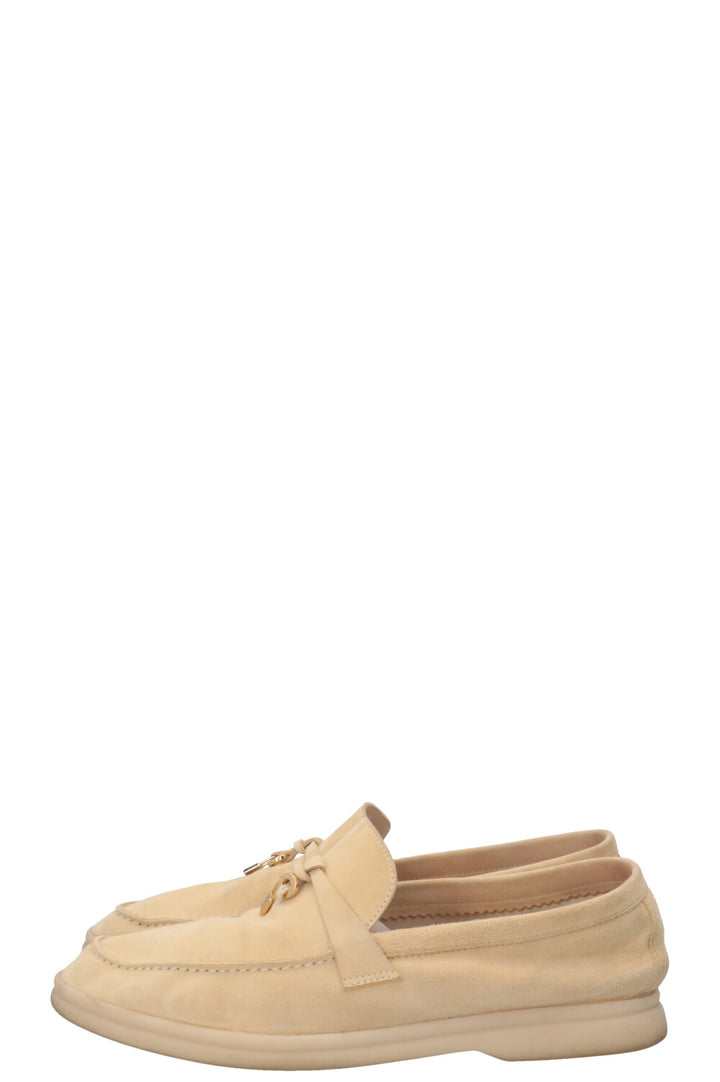 LORO PIANA Summer Charms Walk Daim beige clair