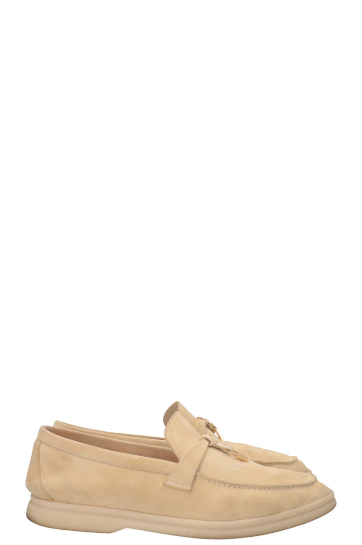 LORO PIANA Summer Charms Walk Daim beige clair