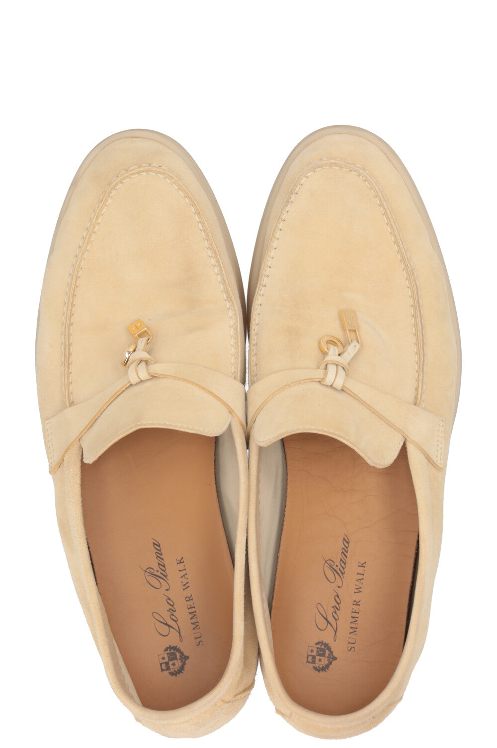 LORO PIANA Summer Charms Walk Daim beige clair