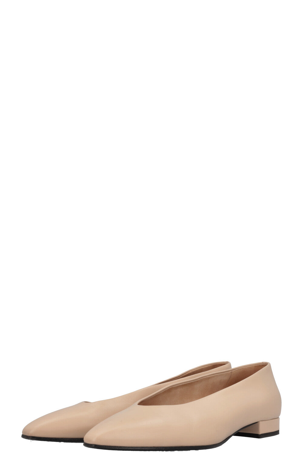 LORO PIANA Rebecca Ballerine Cuir Beige