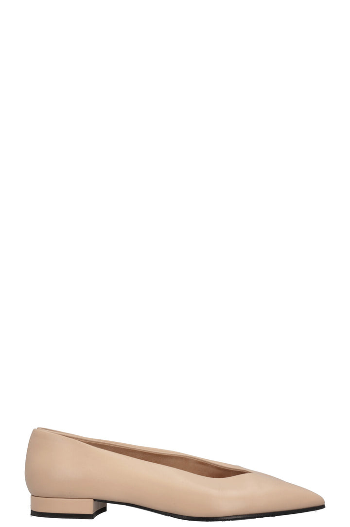 LORO PIANA Rebecca Ballerine Cuir Beige