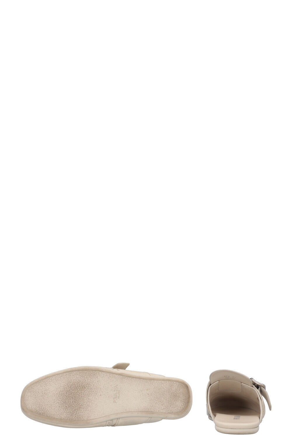 PRADA Shuffle Mules Leather White – REAWAKE