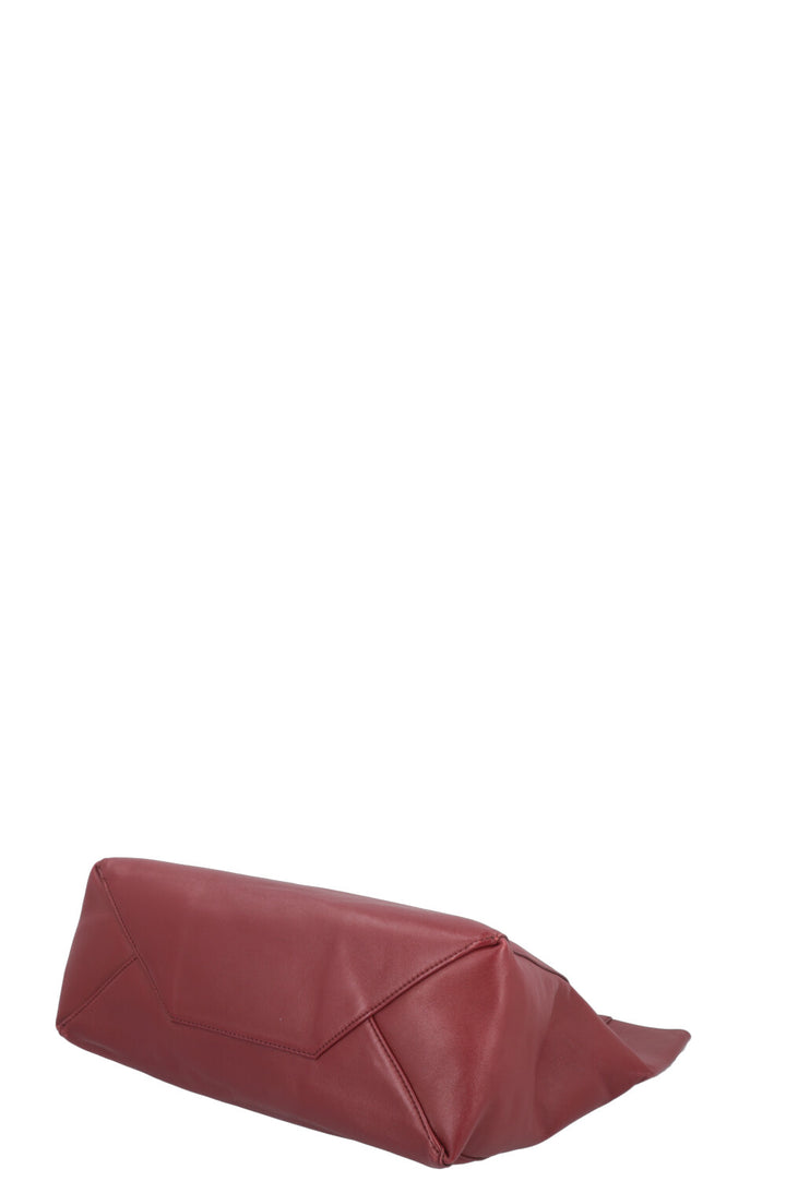 CÉLINE Cabas Fold Over Clutch Burgundy