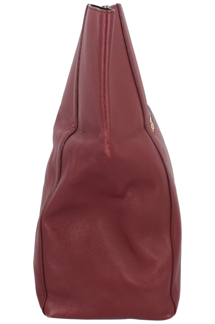 CÉLINE Cabas Fold Over Clutch Burgundy