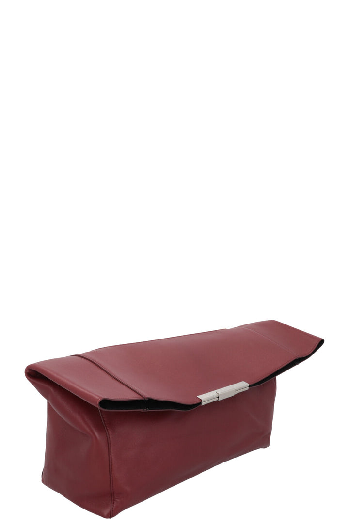 CÉLINE Cabas Fold Over Clutch Burgundy