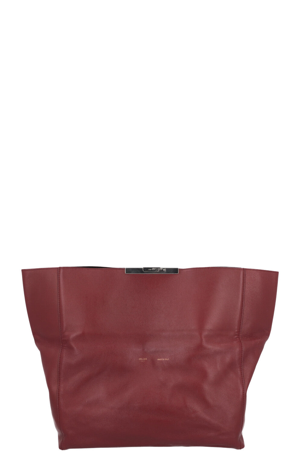 CÉLINE Cabas Fold Over Clutch Burgundy
