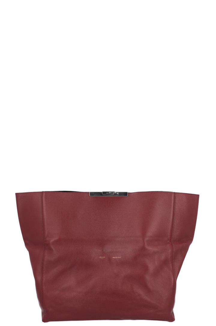 CÉLINE Cabas Fold Over Clutch Burgundy