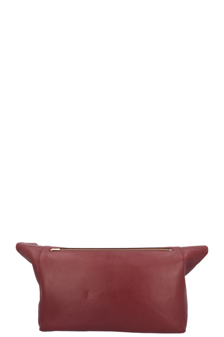 CÉLINE Cabas Fold Over Clutch Burgundy