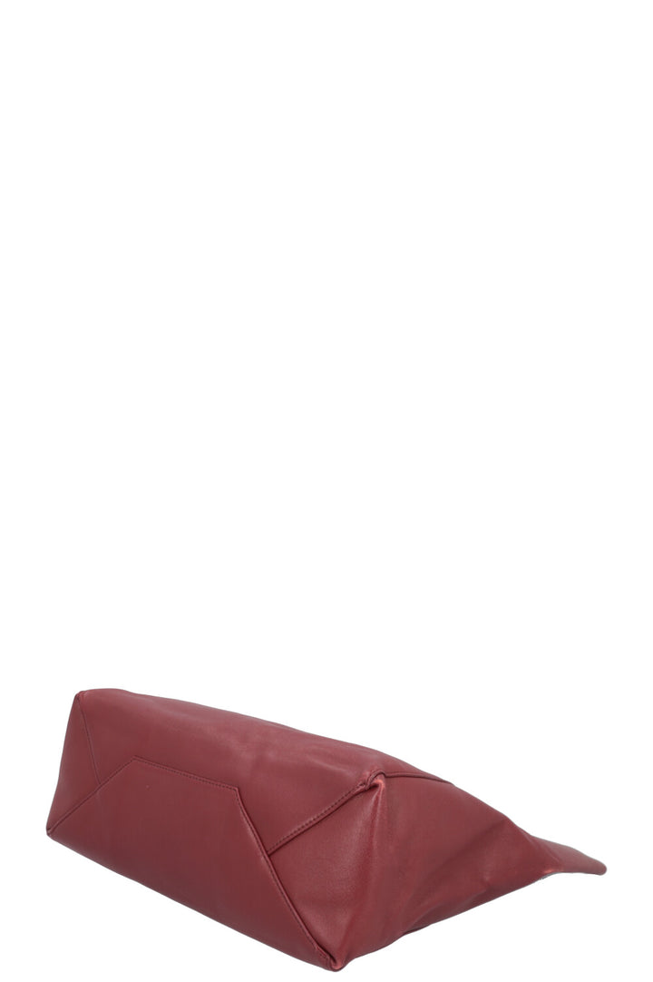 CÉLINE Cabas Fold Over Clutch Burgundy
