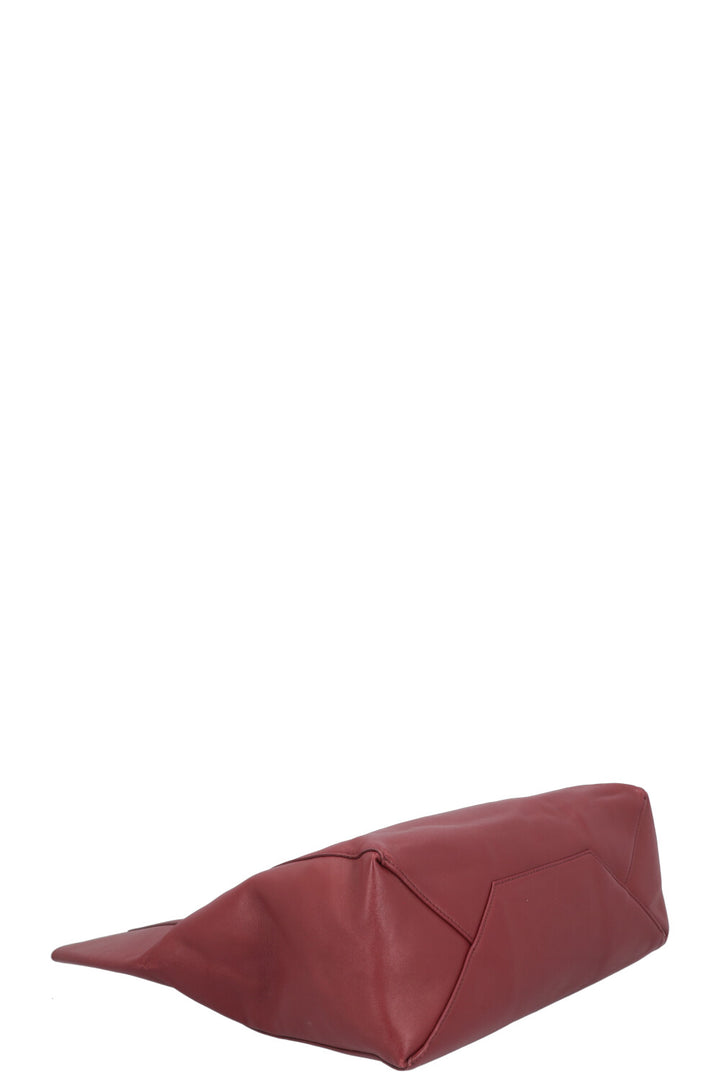 CÉLINE Cabas Fold Over Clutch Burgundy