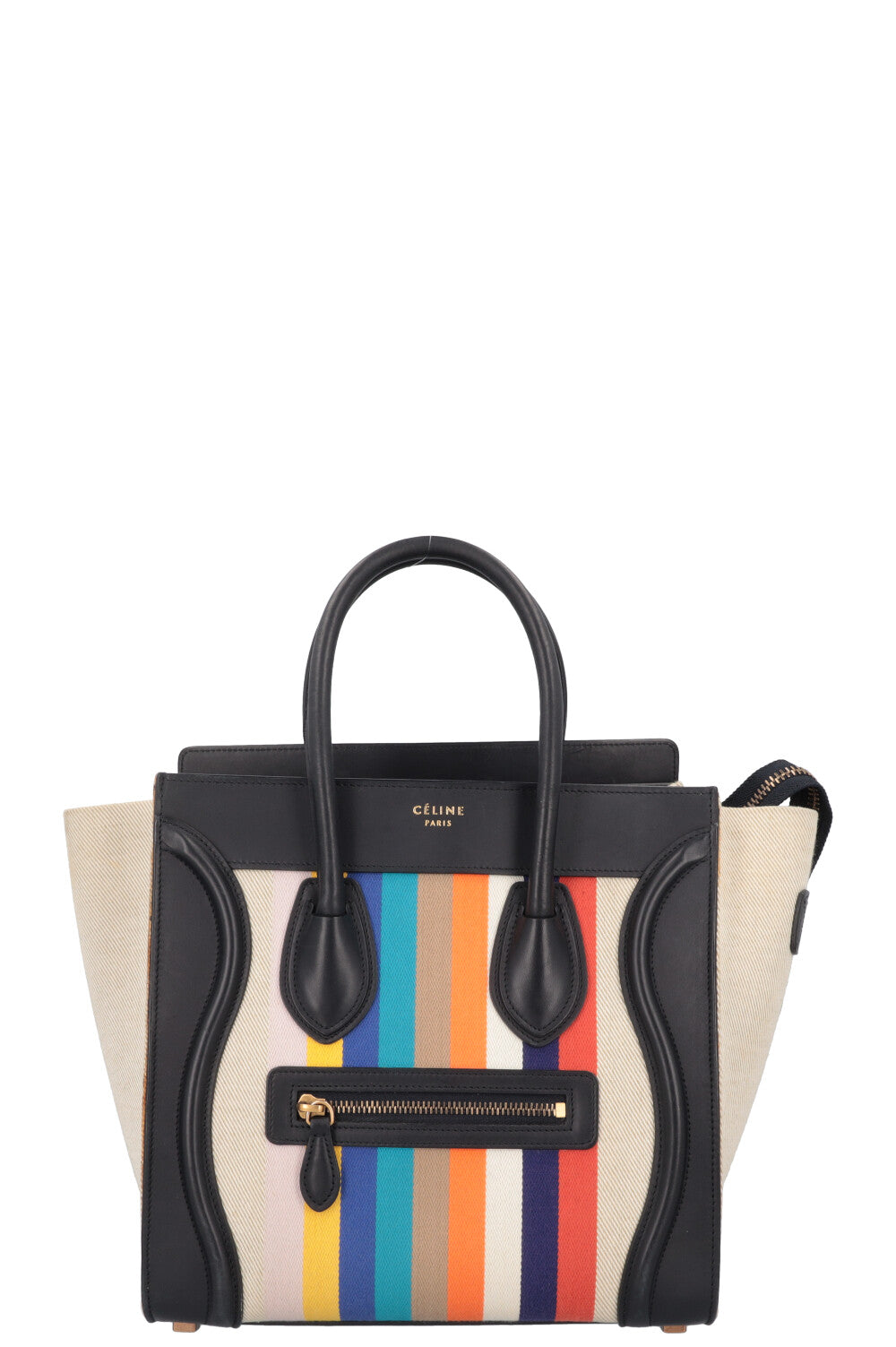 CÉLINE Micro Luggage Stripes Canvas Multicolor