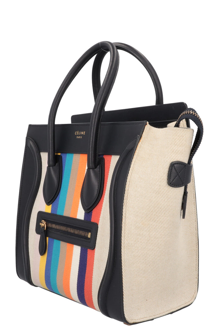 CÉLINE Micro Luggage Stripes Canvas Multicolor