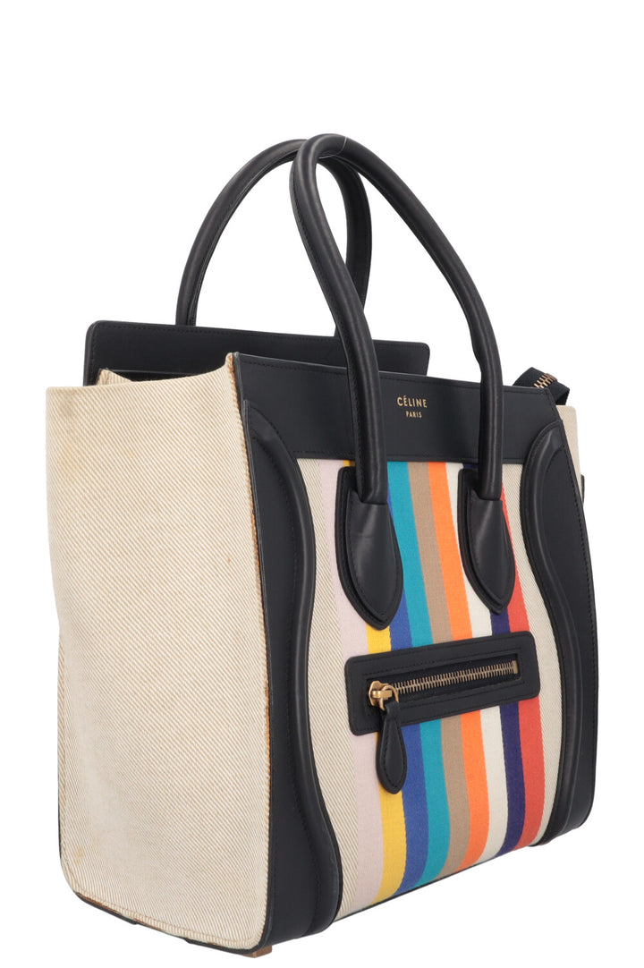 CÉLINE Micro Luggage Stripes Canvas Multicolor