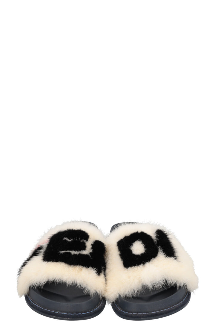 Claquettes FENDI X FILA Logo Vison