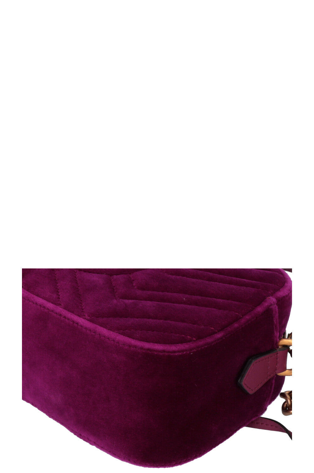 GUCCI Marmont Camera Bag Velvet Fuchsia