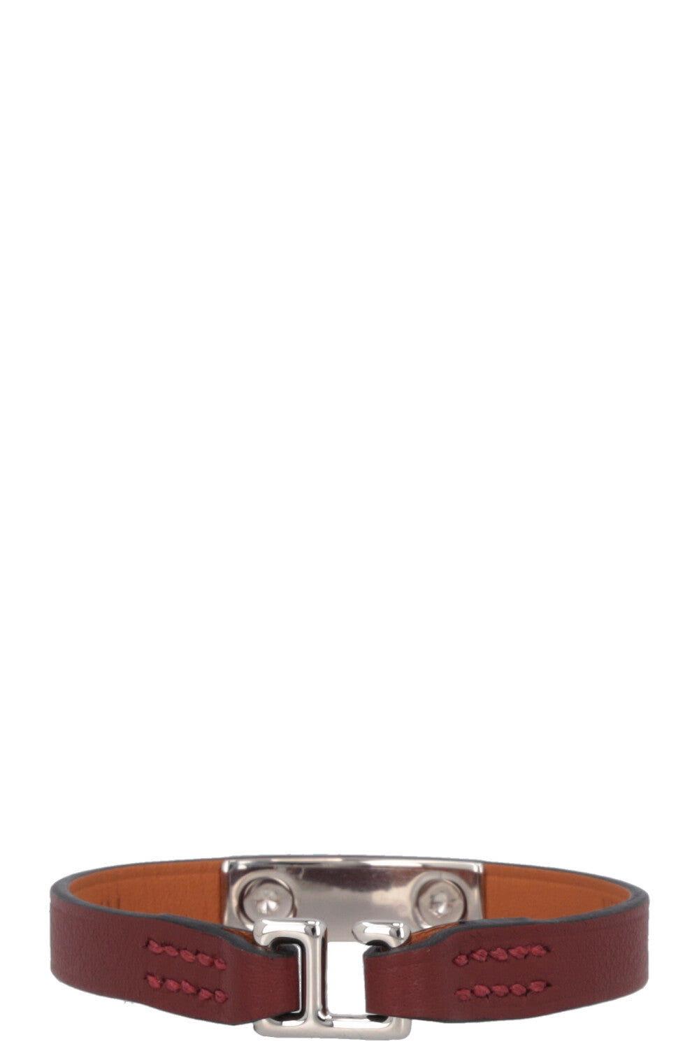 HERMÈS Mini Rivale Bracelet Leather Rouge H