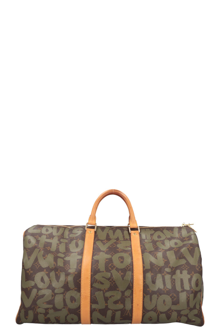LOUIS VUITTON Keepall 50 Grafitti Stephen Sprouse Green