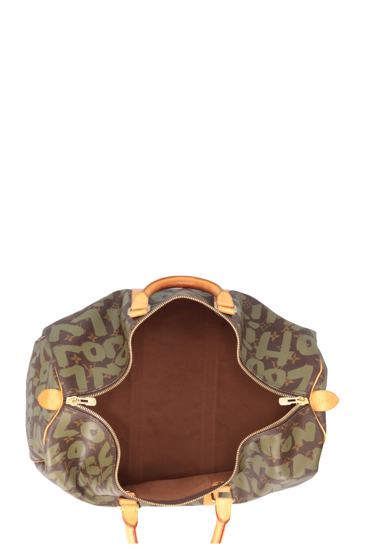 LOUIS VUITTON Keepall 50 Grafitti Stephen Sprouse Green