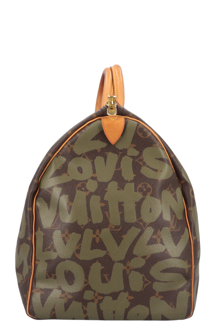 LOUIS VUITTON Keepall 50 Grafitti Stephen Sprouse Green