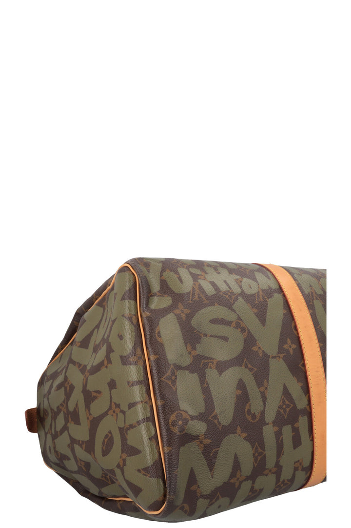 LOUIS VUITTON Keepall 50 Grafitti Stephen Sprouse Green
