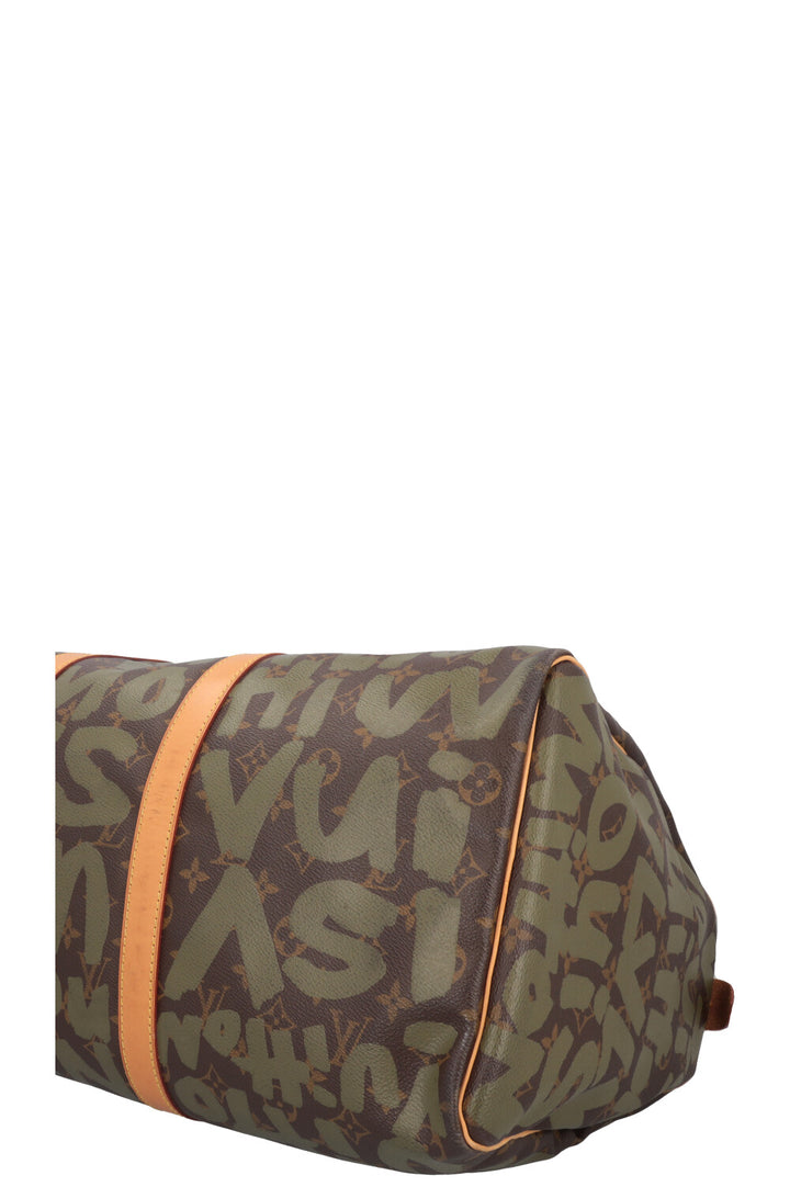 LOUIS VUITTON Keepall 50 Grafitti Stephen Sprouse Green