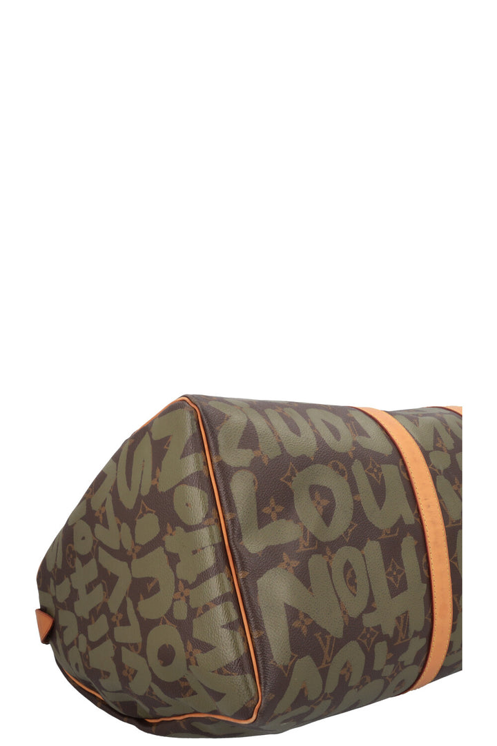 LOUIS VUITTON Keepall 50 Grafitti Stephen Sprouse Green