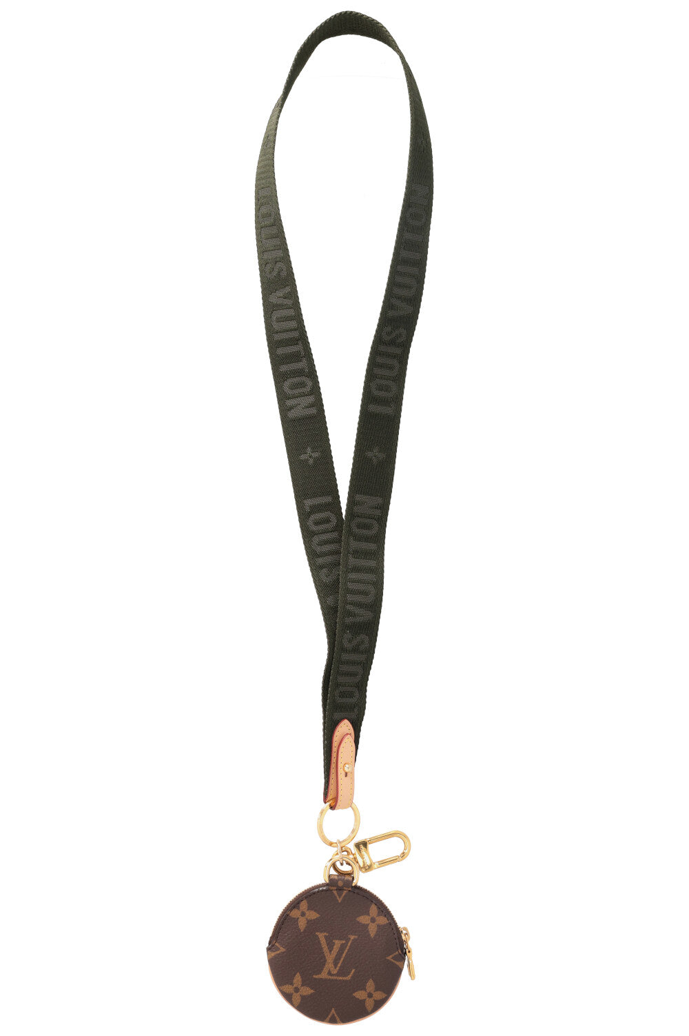 LOUIS VUITTON Key Ring Pouch MNG Canvas Green