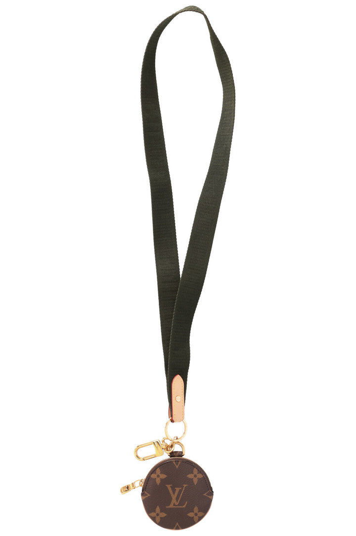 LOUIS VUITTON Key Ring Pouch MNG Canvas Green