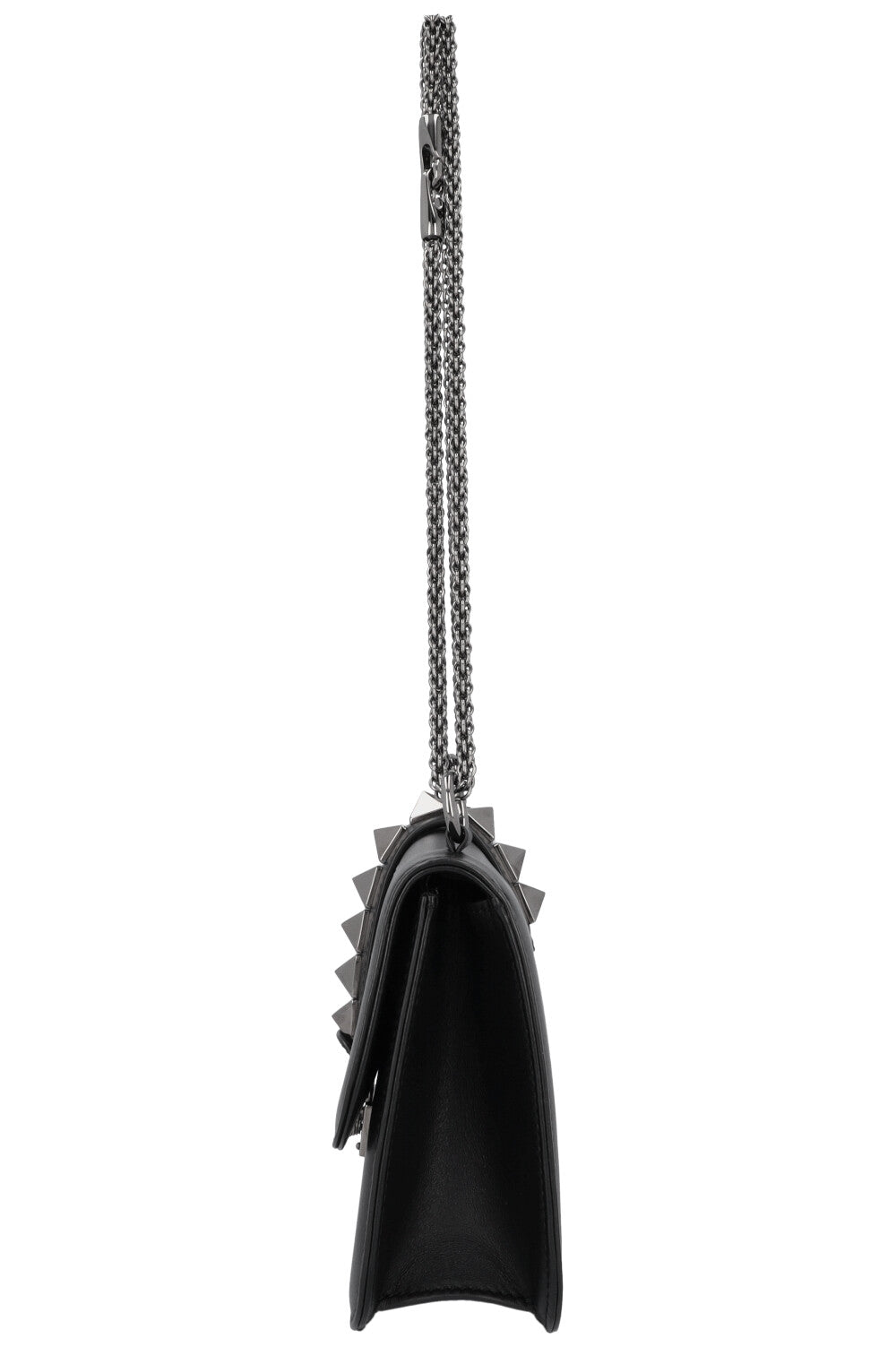 VALENTINO Glam Lock Bag Leather All Black