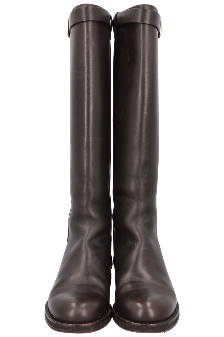 LORO PIANA Buckled High Boots Brown
