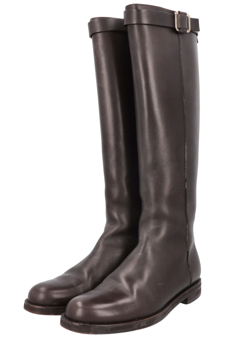 LORO PIANA Buckled High Boots Brown
