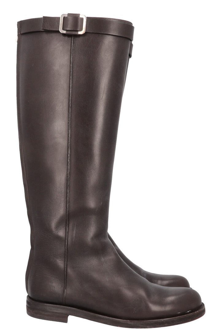LORO PIANA Buckled High Boots Brown