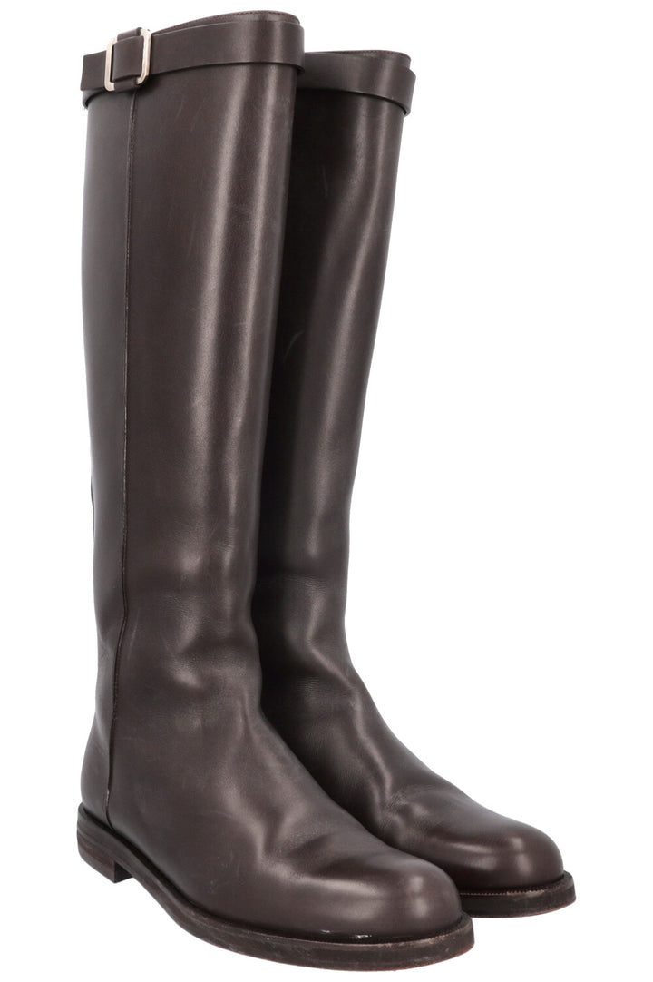 LORO PIANA Buckled High Boots Brown