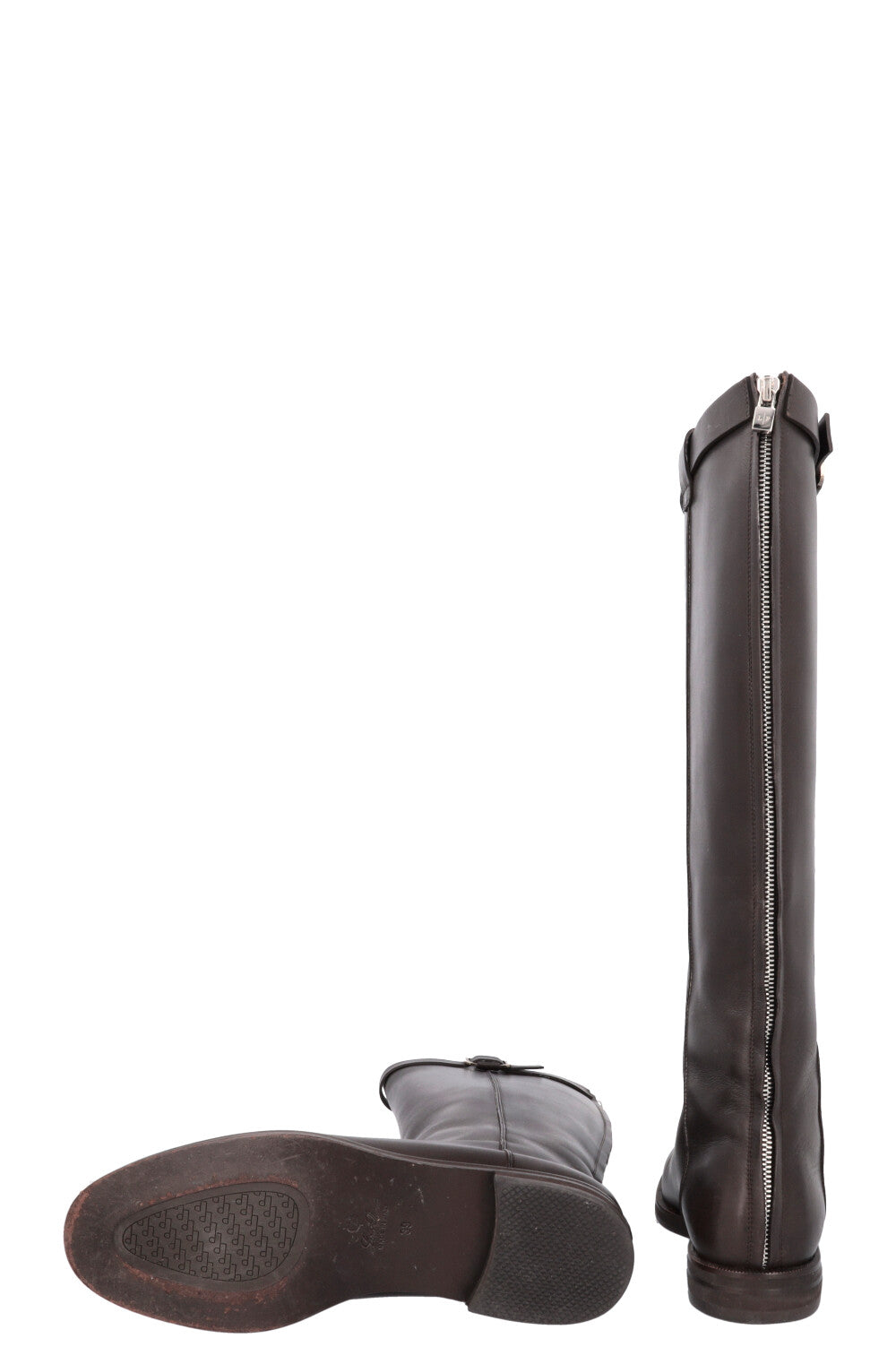 LORO PIANA Buckled High Boots Brown