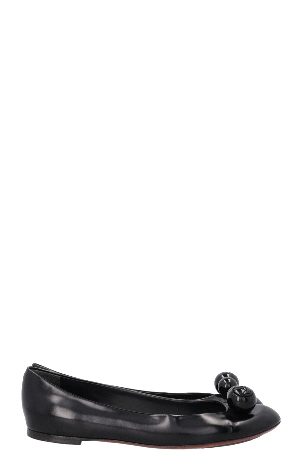 LOUIS VUITTON Ball Ballet Flats Black