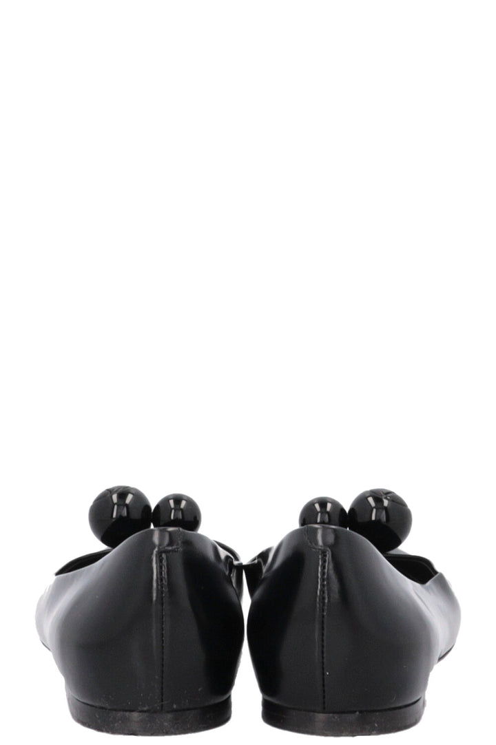 LOUIS VUITTON Ball Ballet Flats Black