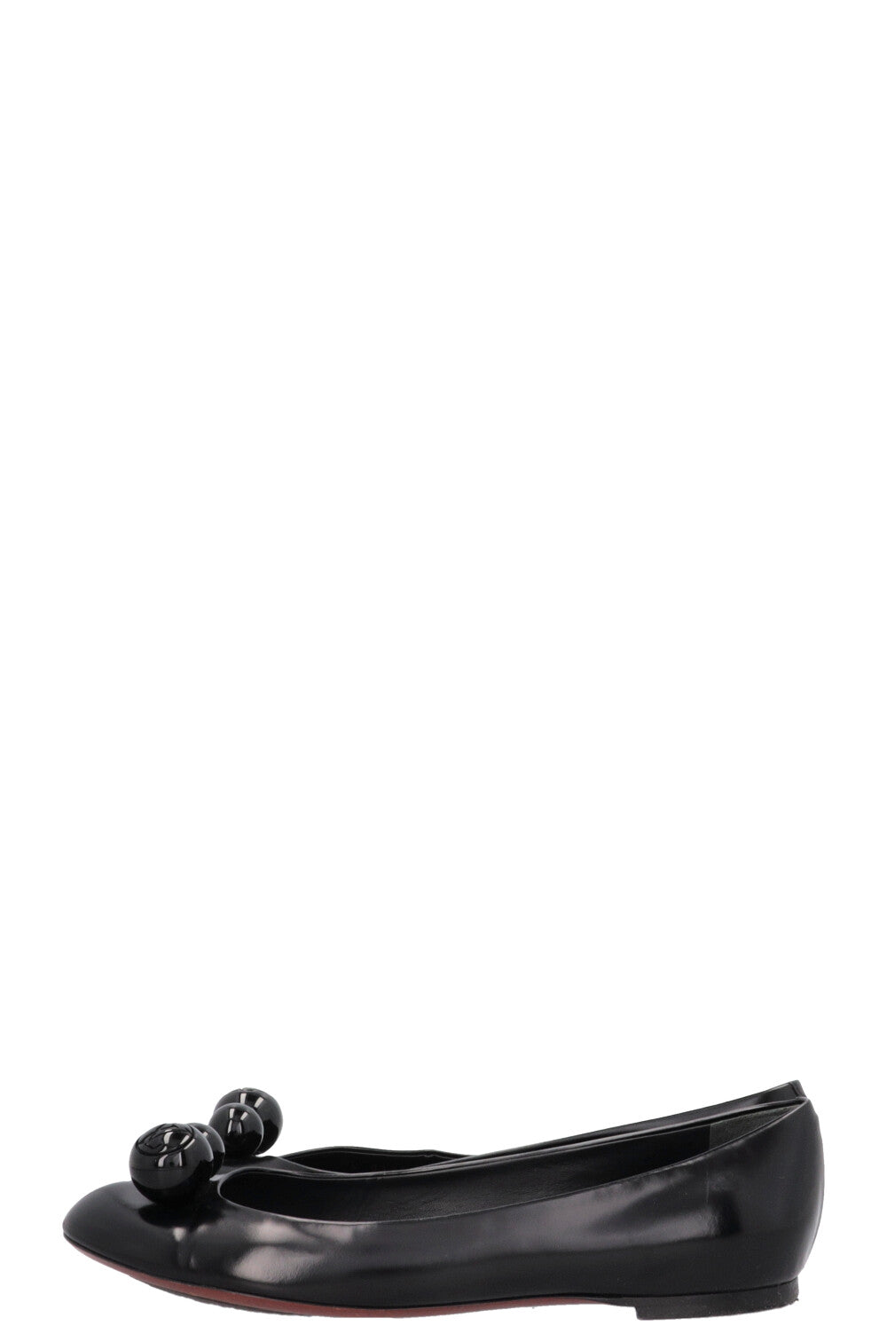 LOUIS VUITTON Ball Ballet Flats Black