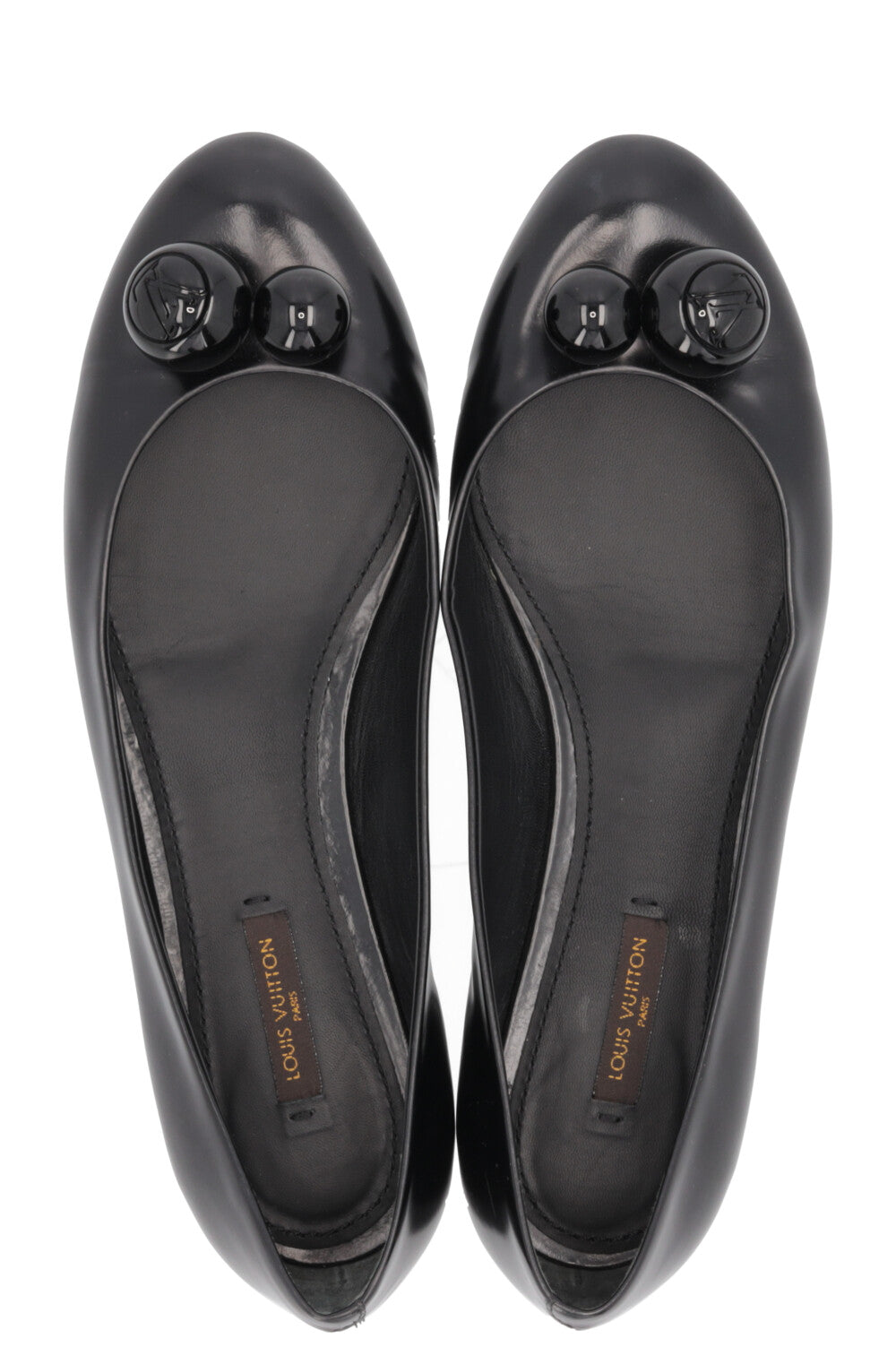 LOUIS VUITTON Ball Ballet Flats Black