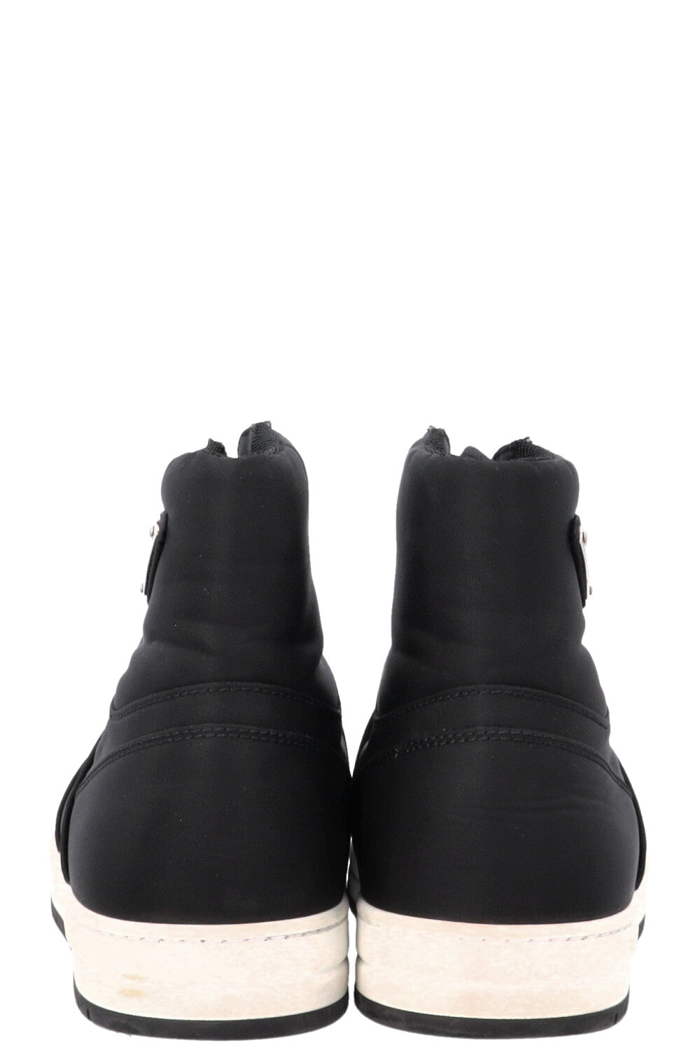 PRADA Triangle High Top Sneaker Nylon Black