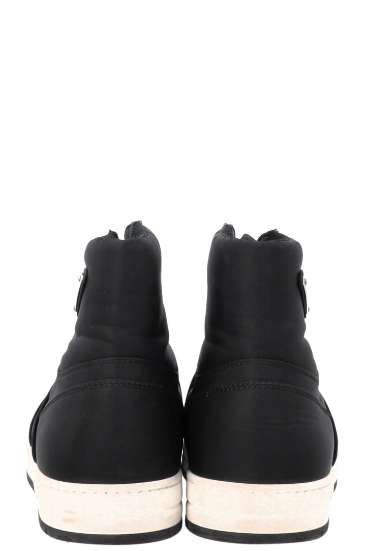 PRADA Triangle High Top Sneaker Nylon Black