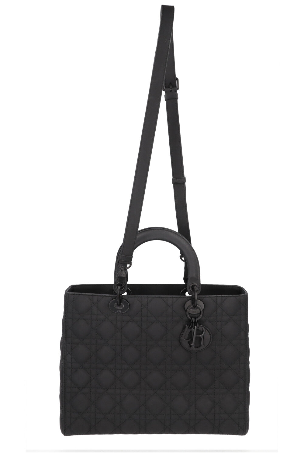 CHRISTIAN DIOR Large Lady Dior Bag So Black