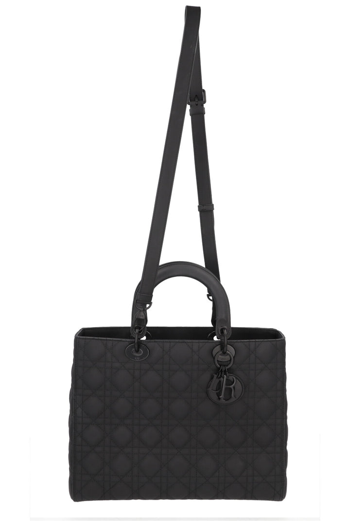 CHRISTIAN DIOR Large Lady Dior Bag So Black