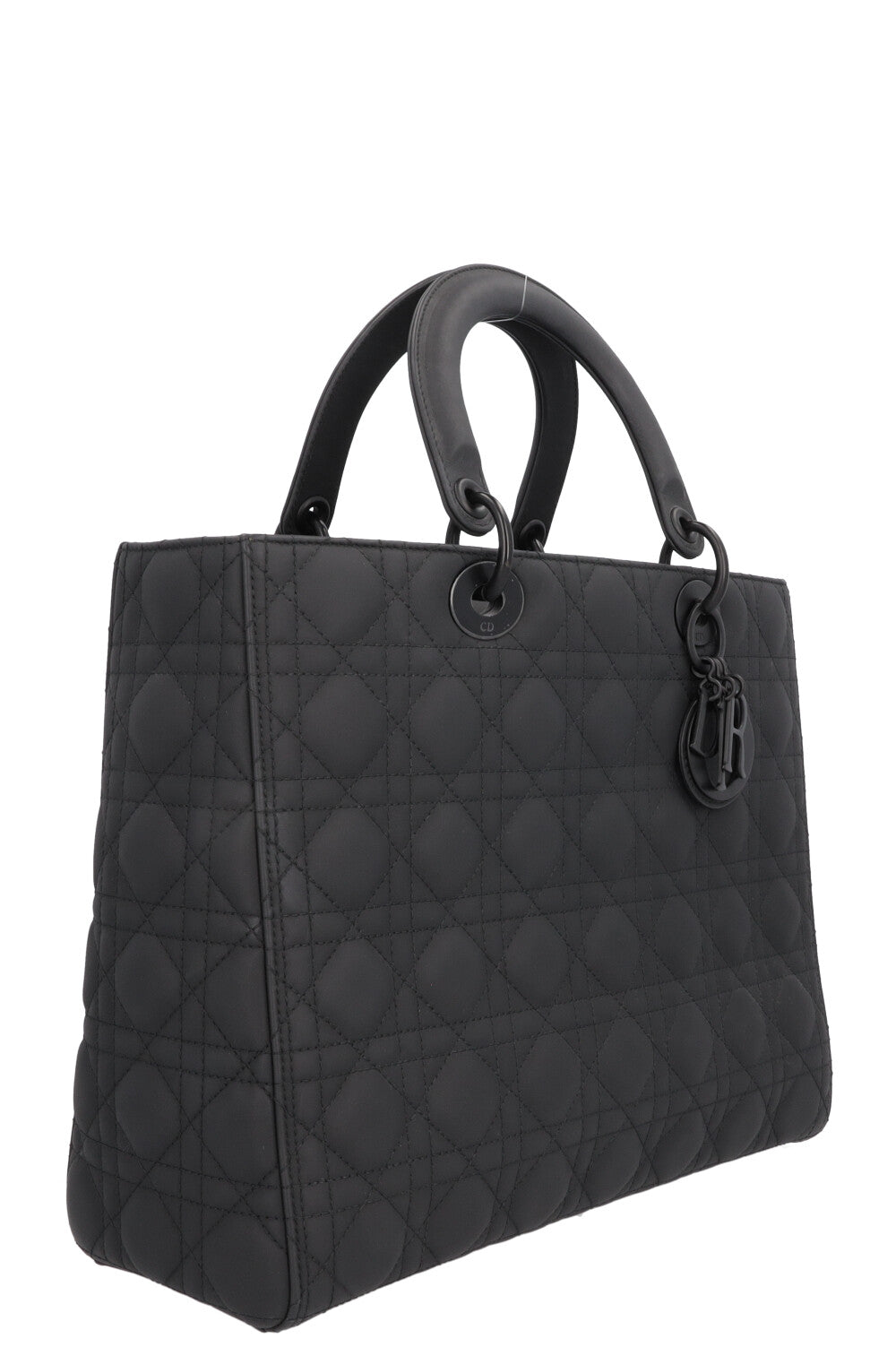 CHRISTIAN DIOR Large Lady Dior Bag So Black