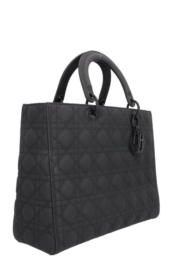 CHRISTIAN DIOR Large Lady Dior Bag So Black