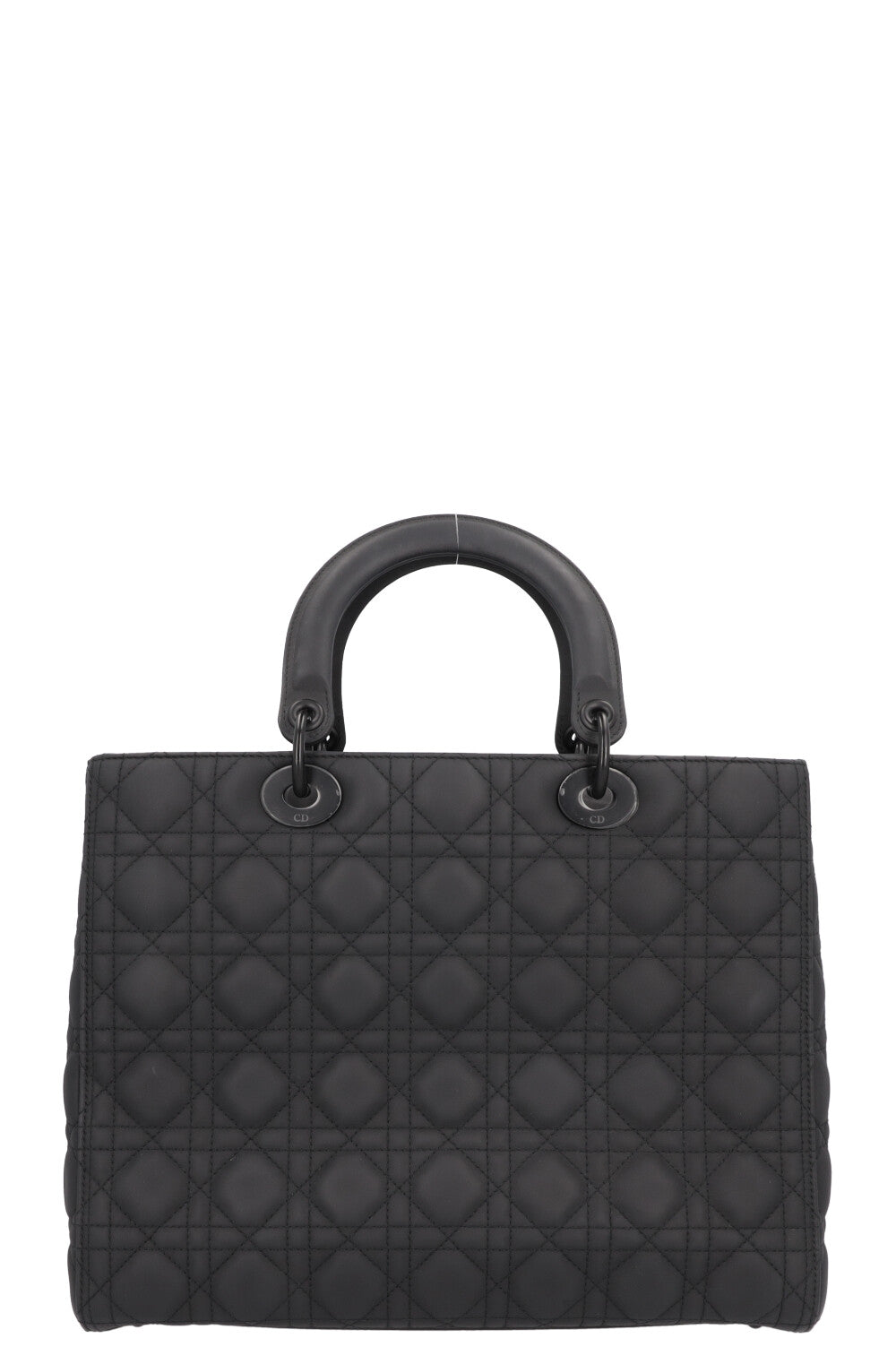 CHRISTIAN DIOR Large Lady Dior Bag So Black