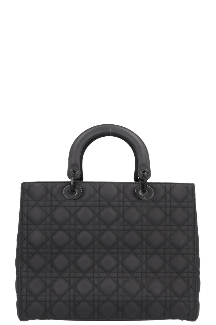 CHRISTIAN DIOR Large Lady Dior Bag So Black