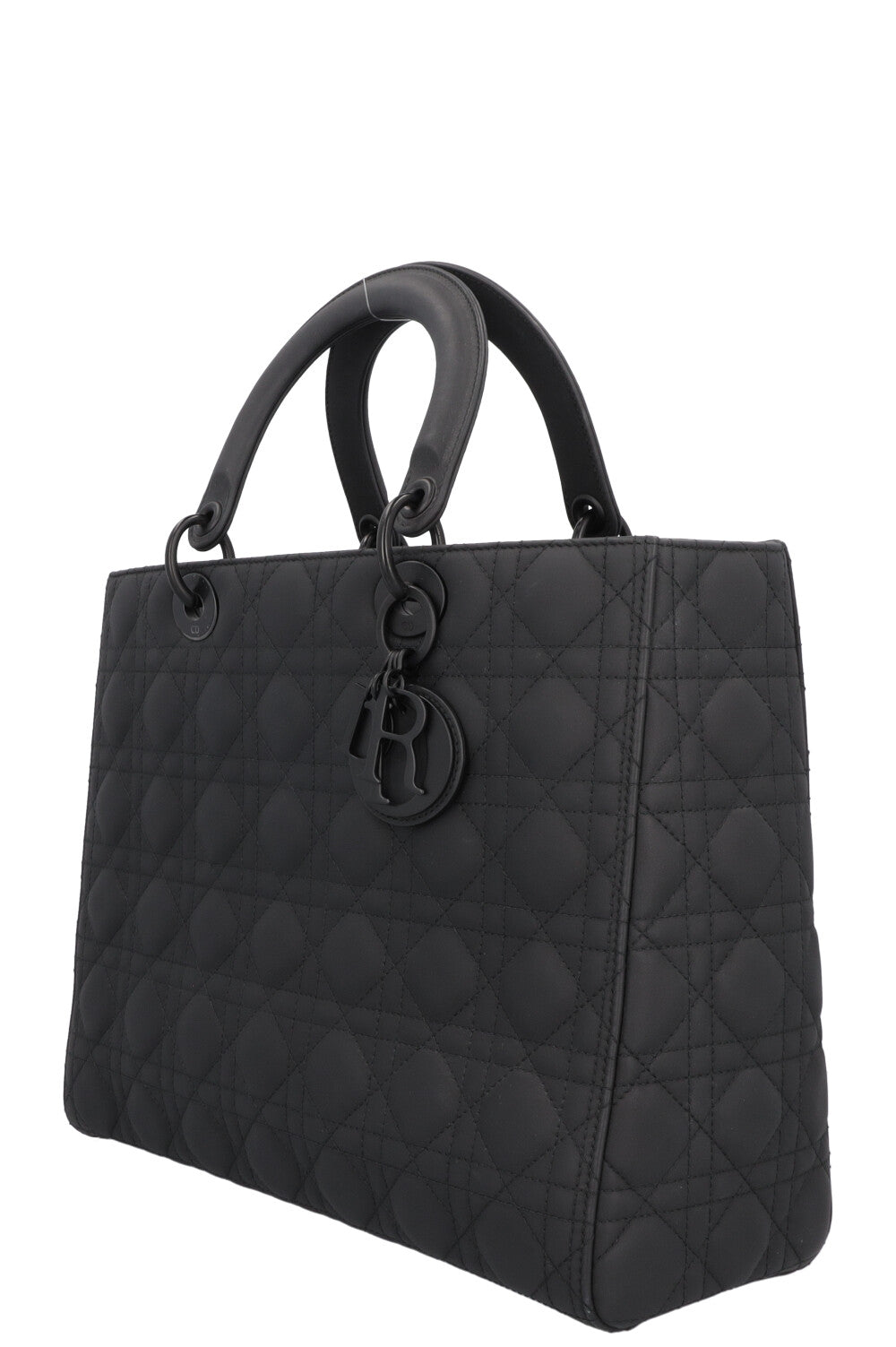CHRISTIAN DIOR Large Lady Dior Bag So Black