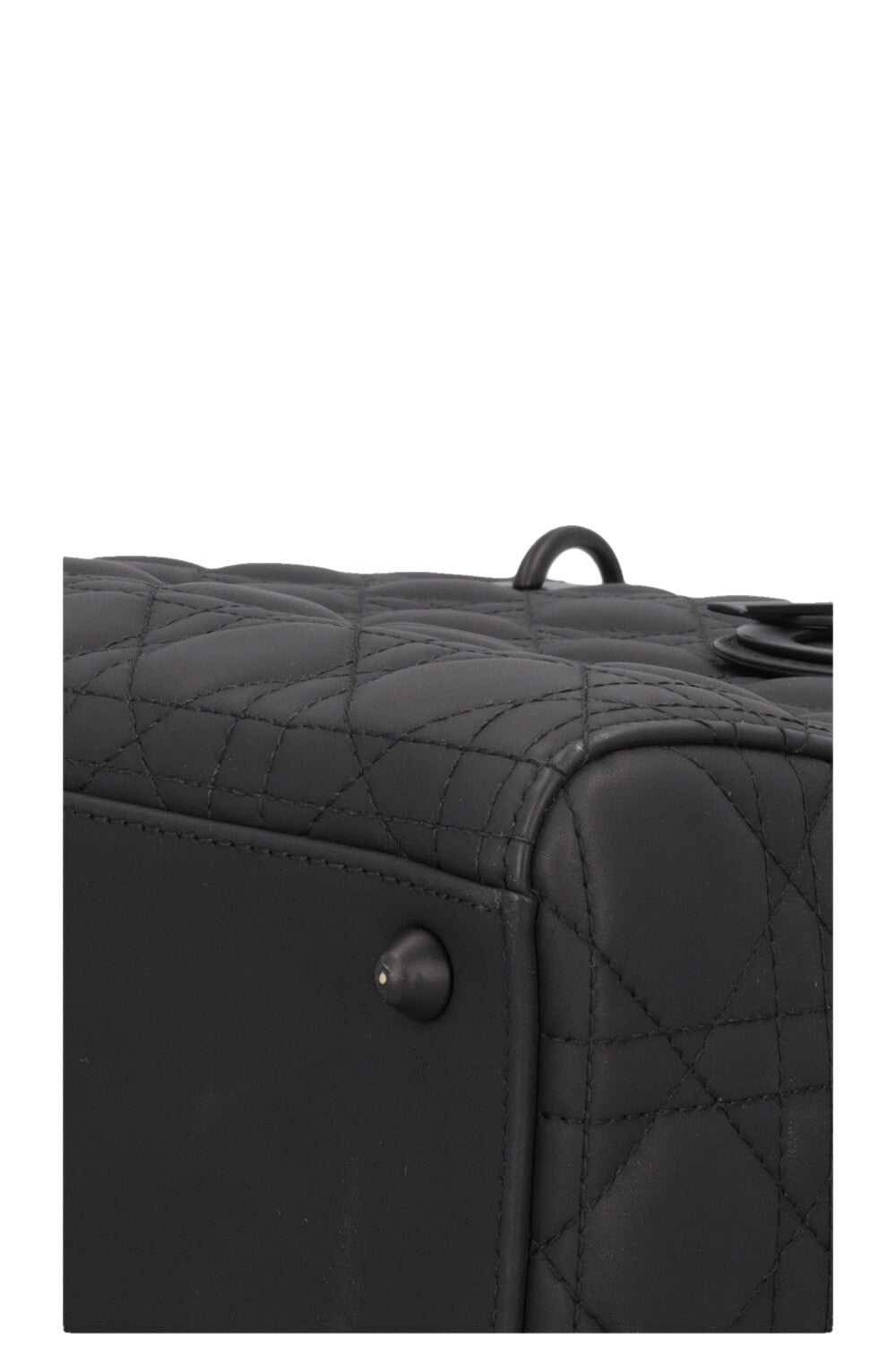 CHRISTIAN DIOR Large Lady Dior Bag So Black